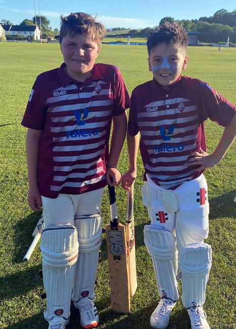 Griff Jenkins and Milo Jones, who batted so well for Cresselly U13s